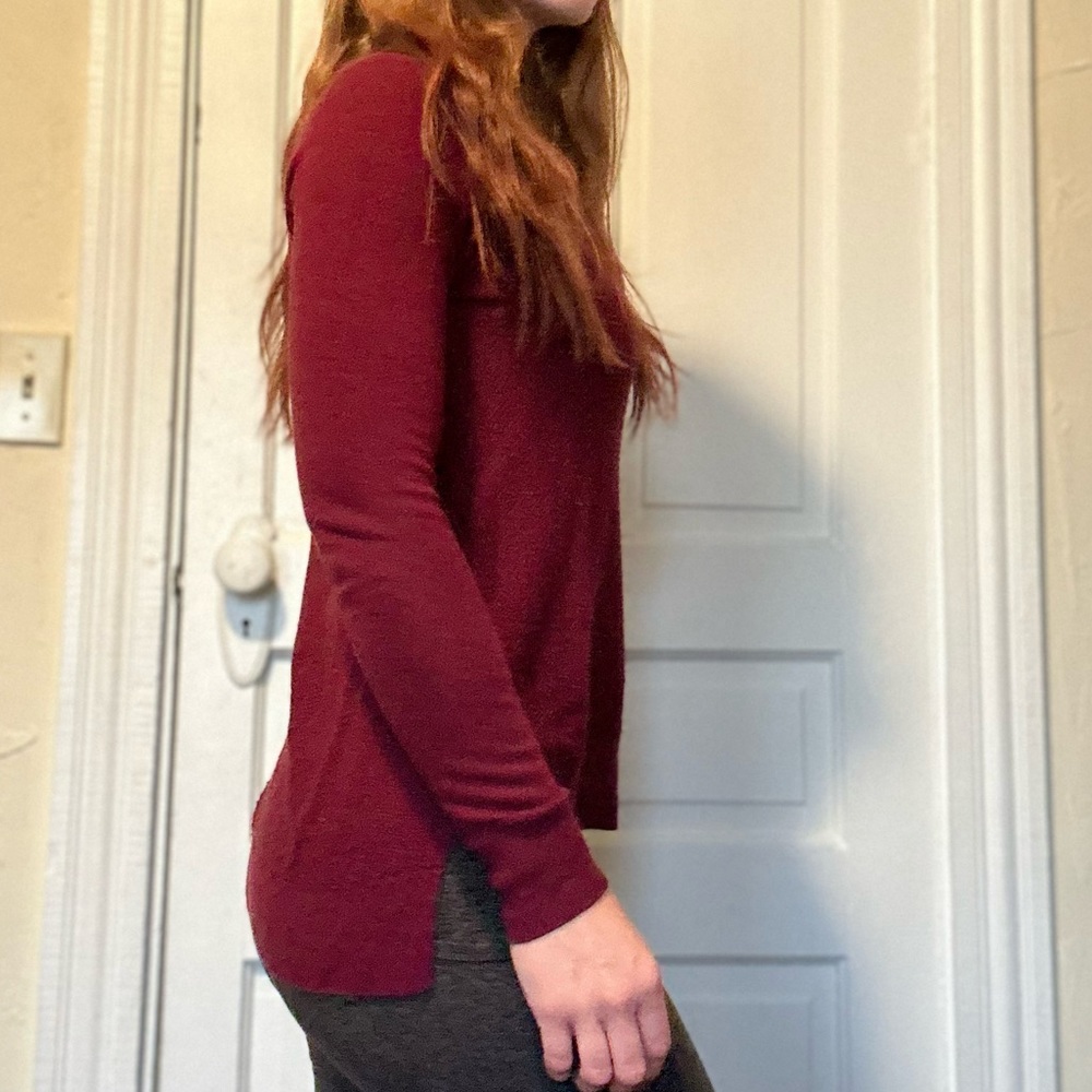 American Eagle Outfitters Dark Cherry Red Sweater XS - Picture 4 of 12